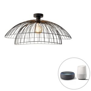 Intelligens mennyezeti lámpa fekete 60 cm WiFi G95 - Pua