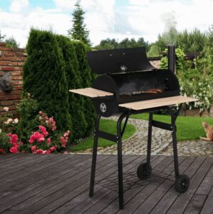 Kerti grill kéményes és beépített hőmérővel