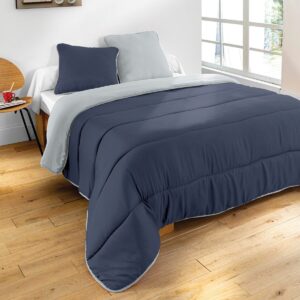 Kétszínű Takaró Mikroszálas 350G/M2 Szürke/Antracit Párna 60X60 Cm
