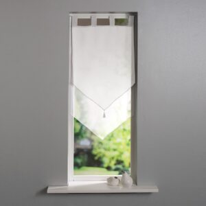 Kéttónusú Vitrázsfüggöny Fehér/Fehér 60X120 Cm