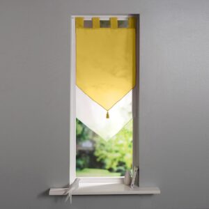 Kéttónusú Vitrázsfüggöny Sárga/Fehér 60X90 Cm