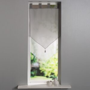 Kéttónusú Vitrázsfüggöny Szürke/Fehér 60X160 Cm
