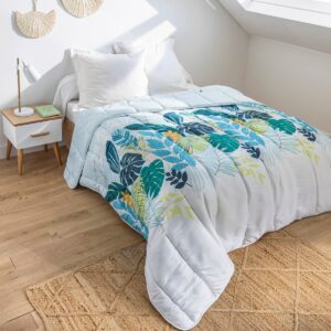 Mikroszálas Takaró Növényi Mintával 400 G/M2 Tengerzöld 220X240 Cm