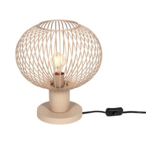 Modern dróthálós asztali lámpa bézs 33 cm - Gila