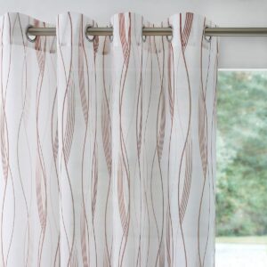 Voile Függöny Hullámos Motívummal