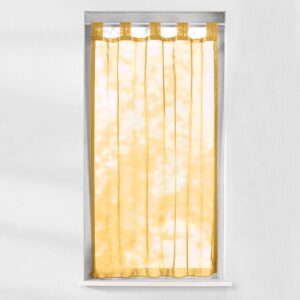 Voile Függöny Hurokkal Kész Sárga 90X120 Cm