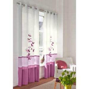 Voile Függöny Orchidea Nyomtatással