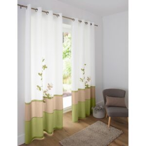 Voile Függöny Orchidea Nyomtatással