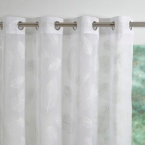 Voile Függöny Tollas Mintával