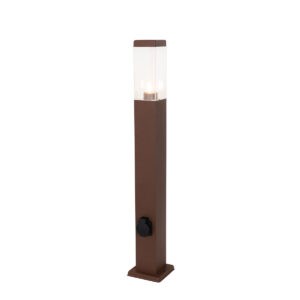Kültéri lámpa rozsdabarna 80 cm foglalattal IP44 - Malios