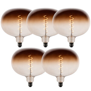 5 darabos E27 dimmelhető LED izzókészlet G220 barna 4
