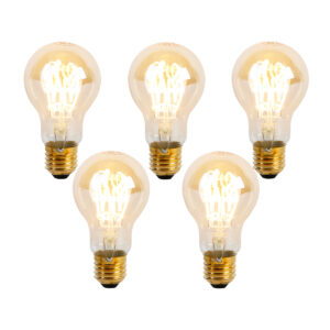 5 darabos E27 dimmelhető LED spirál izzókészlet A60 Goldline 4W 270 lm 2200K