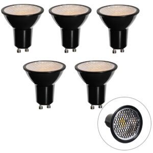 5 darabos GU10 dimmelhető LED izzókészlet 50 mm méhsejt mintával 6W 400 lm 3000K