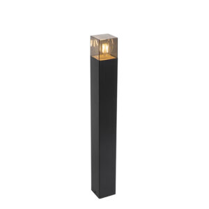 Álló kültéri lámpa fekete 70 cm IP44 füstüveggel - Denmark