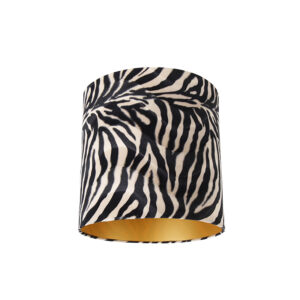 Bársony lámpabúra zebra mintával 40/40/40 arany belsővel