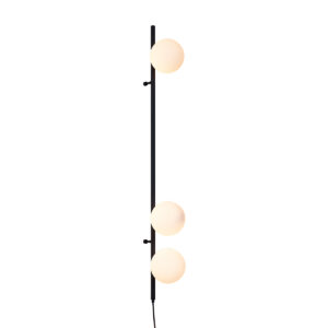 Design fali lámpa fekete matt üveggel