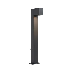 Modern fekete kültéri állólámpa 65 cm-es aljzattal IP44 - Baleno