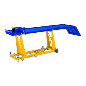 Motoremelő szerelőpad rámpával - 450 kg - 220 x 68 cm | MSW