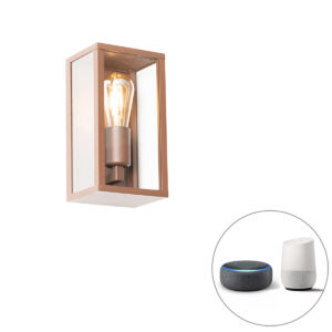 Okos fali lámpa rozsdabarna 26 cm IP44 wifi-vel ST64 - Charlois