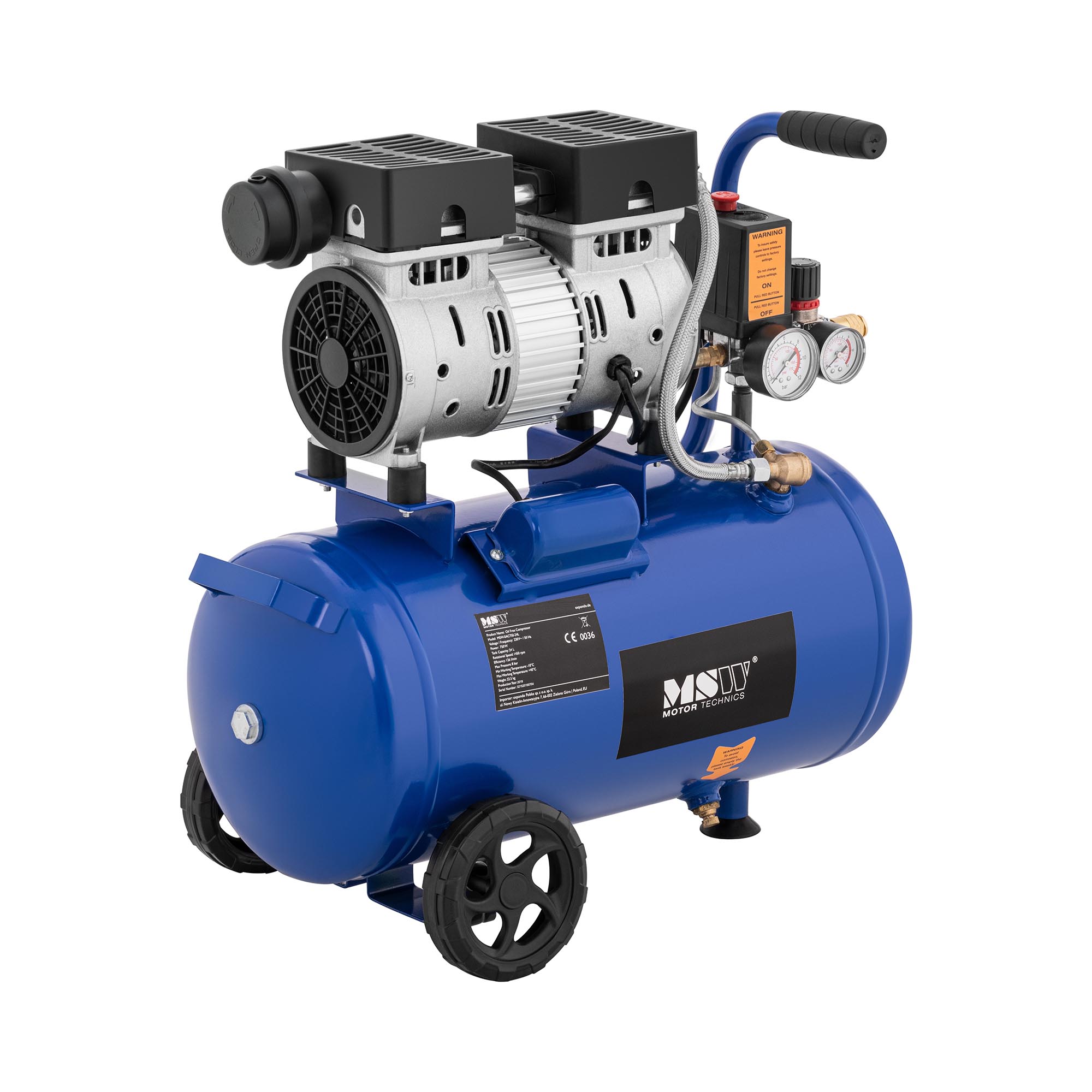 Olajmentes Kompresszor - 24 L - 550 W | Msw