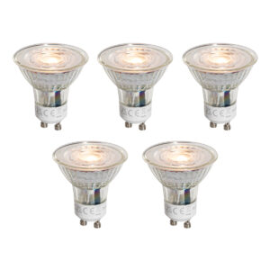 Set van 5 GU10 50mm LED lampen helder 3W 250 lm 2200K