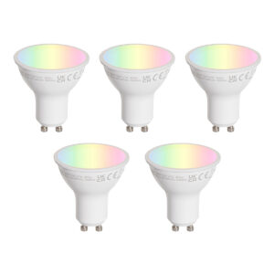Set van 5 GU10 50mm LED lampen helder 4.7W 400 lm 2200-2400K