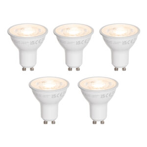 Set van 5 GU10 50mm LED lampen helder 7.5W 800 lm 3000K