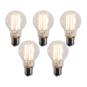 Set van 5 Smart E27 dimbaar in Kelvin LED lampen A60 helder 7W 806 lm 1800-3000K