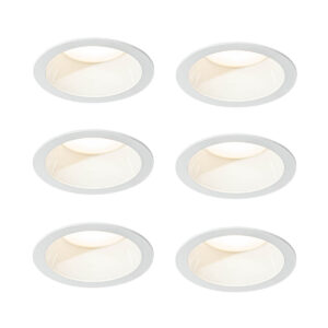 Set van 6 inbouwspots wit incl. LED 3000K-5000K - Elias