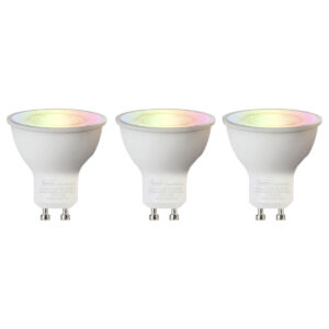 3 Darabos Intelligens Gu10 Rgbw Led Izzókészlet 5W 350 Lm 2200-4000K – Luedd