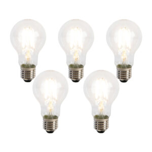 5 Db E27 Led Filament Izzó Szett A60 Szürkületi Érzékelővel 4W 470Lm 2700K – Luedd