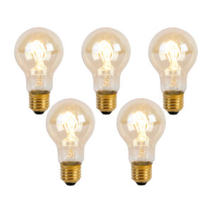 5 Db E27 Led Spirál Izzószál Izzó A60 Goldline 2W 150Lm 2200K Szett – Luedd