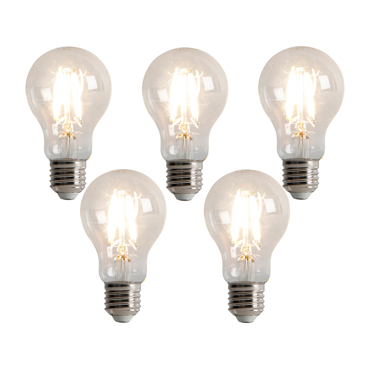 5 Db E27 3 Fokozatú Dimmelhető Led Izzó A60 5W 500Lm 2700K Szett – Luedd