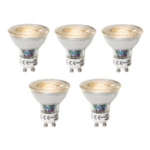 5 Db Gu10 Dimbare Led Lamp 3W 200 Lm 2700K – Luedd