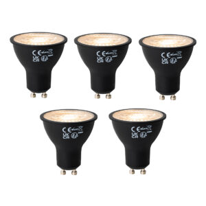 5 Darabos Gu10 3 Lépésben Dimmelhető Led Izzókészlet Fekete 6W 4300 Lm 2000 - 6000K – Luedd