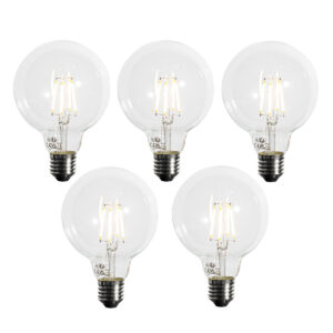 5 Db E27 Dimmelhető Led Izzó G95 5W 450Lm 3000K – Luedd