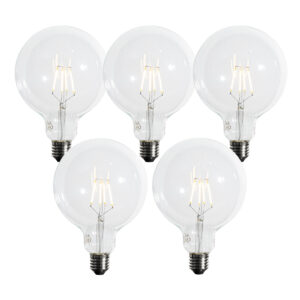 5 Darabos E27 3 Lépésben Dimmelhető Led Spirál Filament Izzókészlet G125 4W 450 Lm 2700K – Luedd