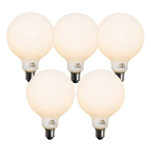 5 Darabos E27 Dimmelhető Led Izzókészlet Opál G125 5W 450 Lm 2700K – Luedd