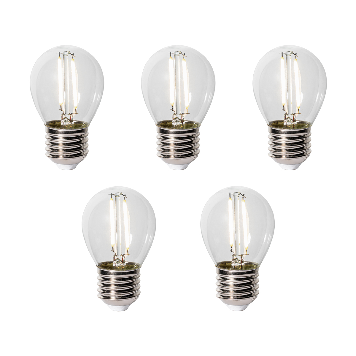 5 Darabos E27 Led Lámpa Szett P45 Alkonyatérzékelővel 3W 250 Lm 3000K – Luedd