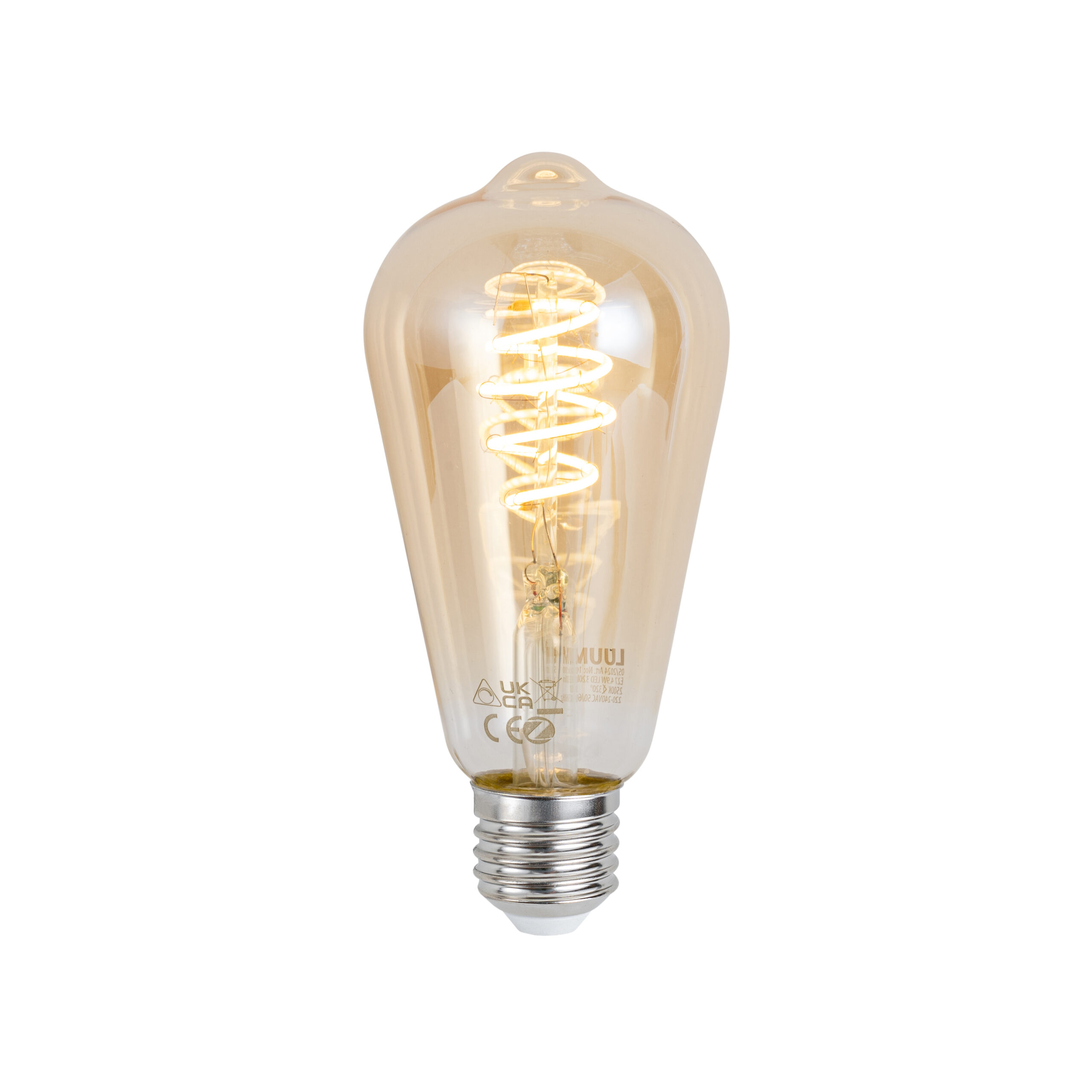 Okos E27 Dimmelhető Led Izzó St64 Borostyán 4.9W 320Lm 2500K – Luumr