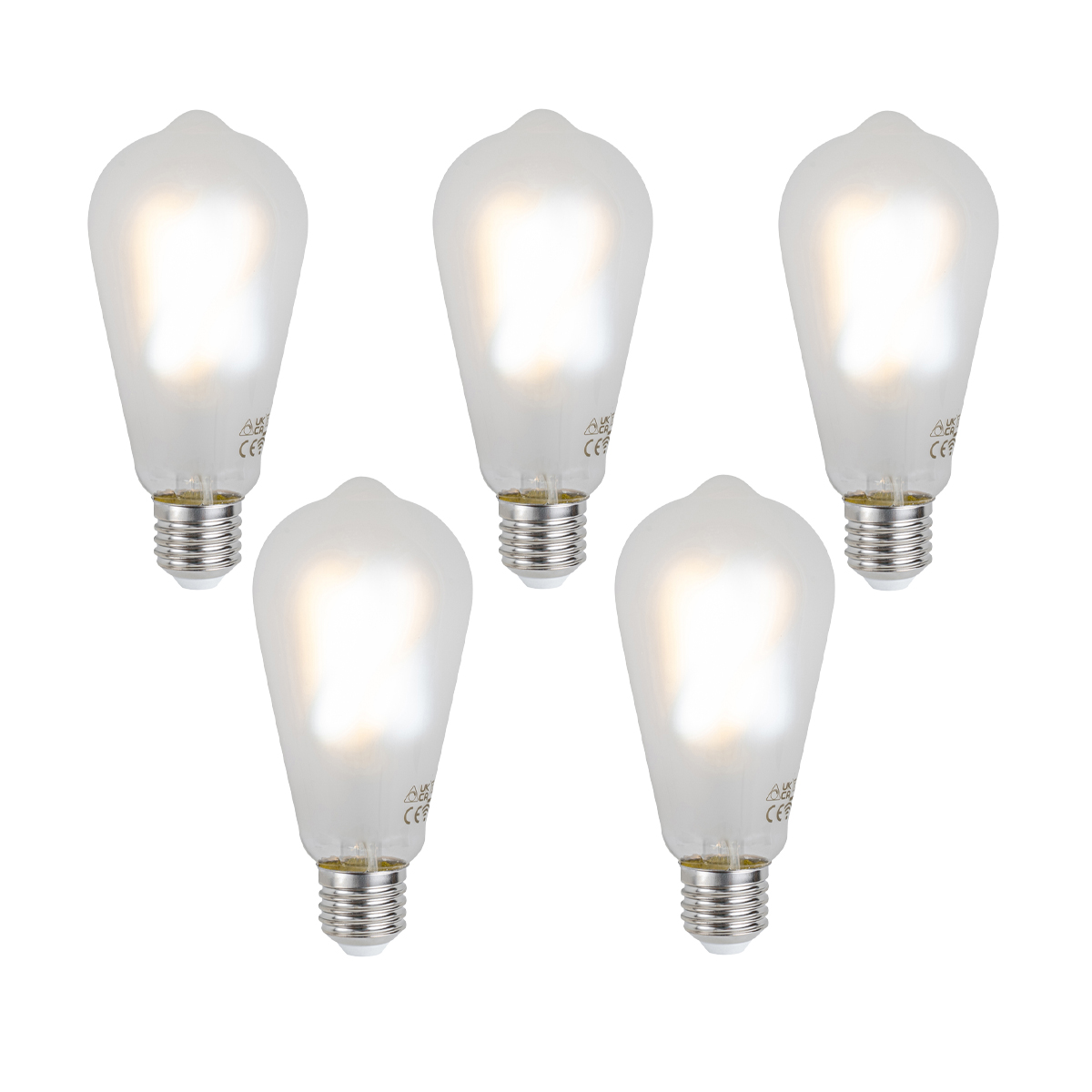 5 Db Okos E27 Dimmelhető Led Izzó St64 Matt 7W 806 Lm 2700-6500K – Luumr