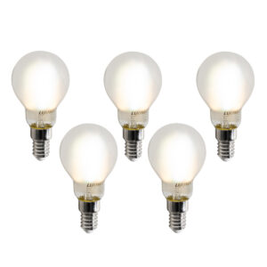 5 darabos Smart E14 LED izzó készlet P45 matt 4.2W 470 lm 2700-6500K – LUUMR