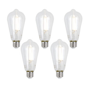 5 Db E27 Dimmelhető Led Izzó St64 Átlátszó 7W 806Lm 2700-6500K – Luumr