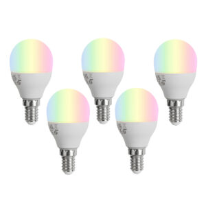 5 darabos intelligens E14 dimmelhető LED izzókészlet G45 Opál 4