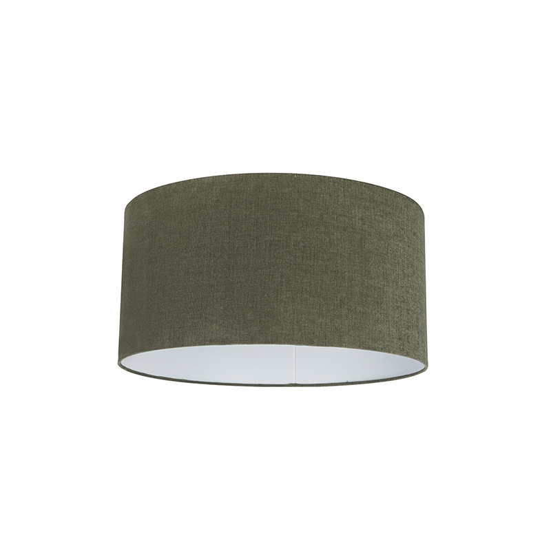 Szövet Lámpaernyő Sötétzöld 50/50/25 – Qazqa