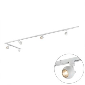 Modern 1 Fázisú Sínrendszer 5 Fehér Spotlámpával - Gissi – Qazqa