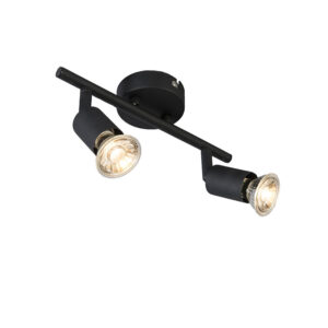 Ipari Spotlámpa Fekete Dönthető 2 Lámpás - Jeany – Qazqa