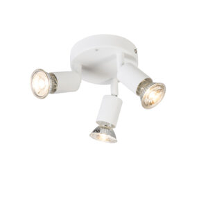 Modern fehér spotlámpa dönthető kerek 3-lámpás - Jeany – QAZQA
