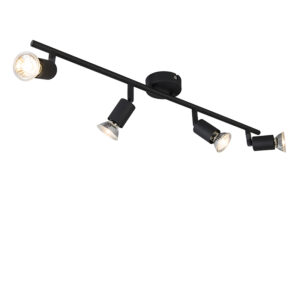 Ipari Reflektor Fekete Dönthető 4 Lámpás - Jeany – Qazqa