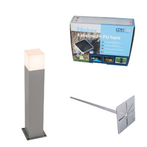 Kültéri Lámpa 50 Cm Szürke Talpvillával És Kábelhüvelygel - Denmark – Qazqa